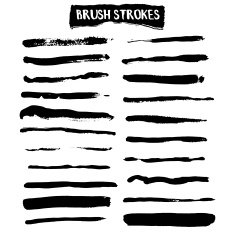 Brush strokes vector set N8