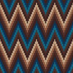 Traditional Fair Isle Pattern Seamless Knitting Ornament N14