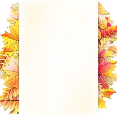 Autumn frame with fall leaf EPS 10