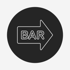 Bar shop sign line icon N5