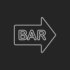Bar shop sign line icon N6