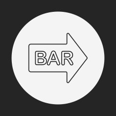 Bar shop sign line icon N7