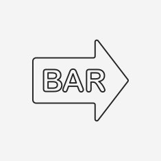 Bar shop sign line icon N8