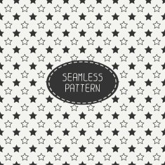 Geometric seamless stars pattern Wrapping paper Vector Starry background N2