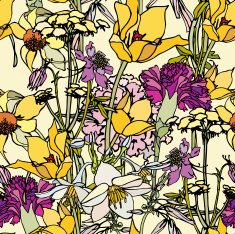 Seamless Pattern with floral ornament N79