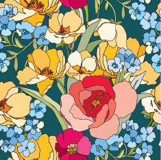 Seamless pattern with flowers rose N34