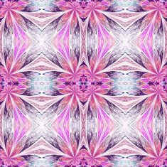 Symmetrical flower pattern in stained-glass window style N4