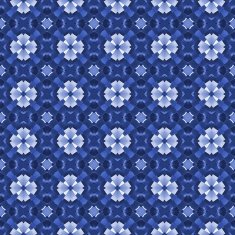 Seamless ornate mosaic pattern or background in blue