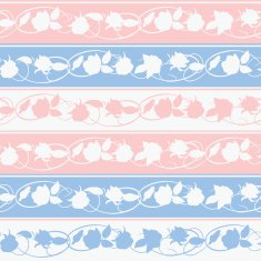 Vector seamless pattern with red roses N3