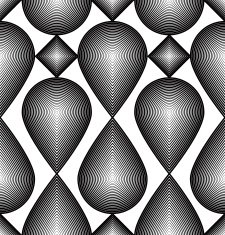 Ornate vector monochrome abstract background with black lines N2