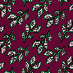 Brunch eyes leaves seamless pattern Background for pattern