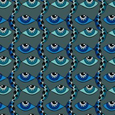 Eyes fish abstract seamless pattern eye pattern vector background N2