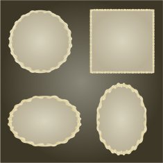 Decorative silver frame vector