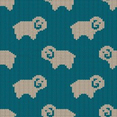 Seamless knitted pattern with sheep N5