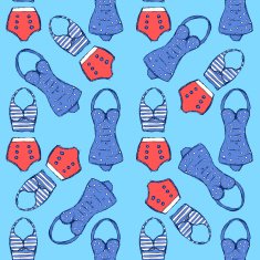 Sketch swimsuite in vintage style N2