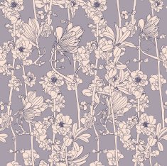 Seamless pattern with apple flowers N6