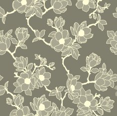 Seamless pattern with apple flowers N7