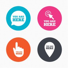 You are here icons Info speech bubble sign N2