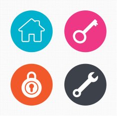 Home key icon Wrench service tool symbol N12