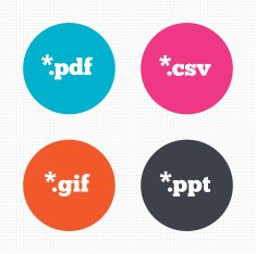 Document signs File extensions symbols N7