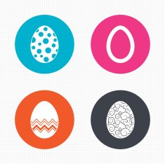 Easter eggs signs Circles and floral patterns N3