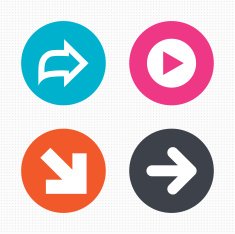 Arrow icons Next navigation signs symbols N5