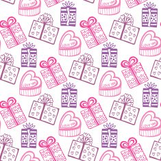 Gift seamless pattern Seamless happy birthday or valentine