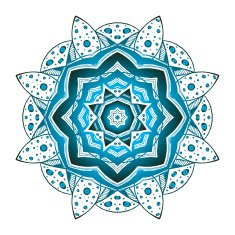Abstract floral fantastic ornament Mystical figure decorative pattern element Vector