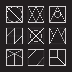 Set of geometric elements line design