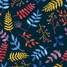 Vector watercolor floral pattern N12