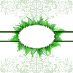 Abstract romantic background with green frame