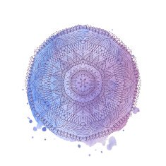 Watercolor mandala Vector isolated element