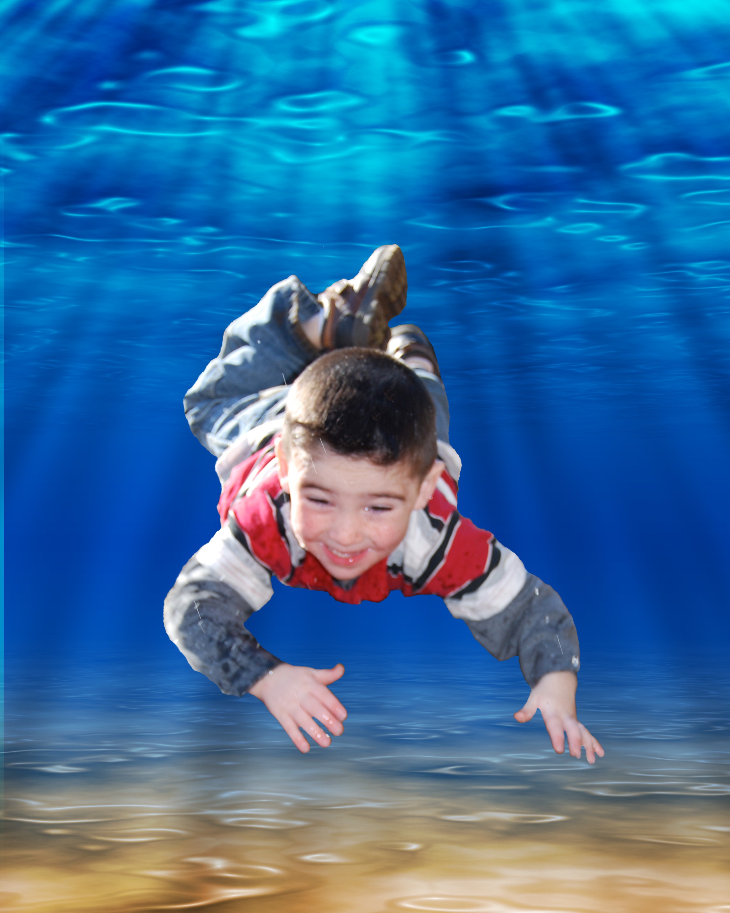 Diving child free image download