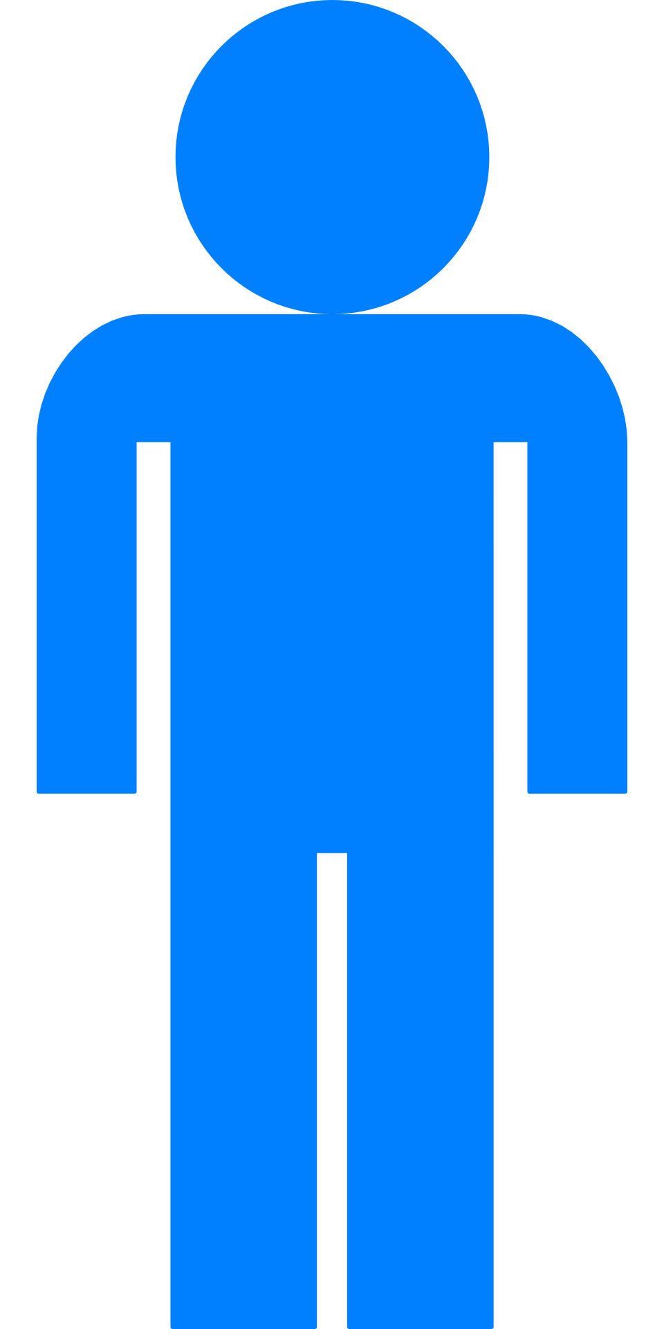 Drawing of a blue man free image download