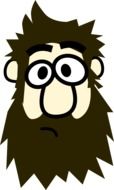 painted bearded man