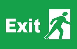 green exit pointer