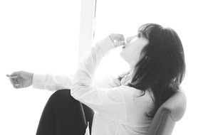 thinking young woman