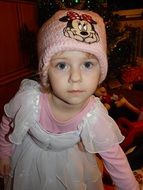 girl in christmas hat