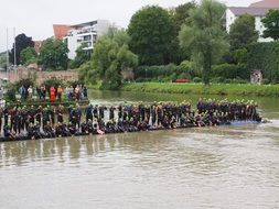 swim competition on start