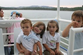 kids on a big boat
