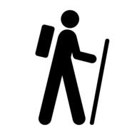 hiking man, icon