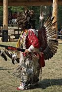 Indian in costume in british columbia