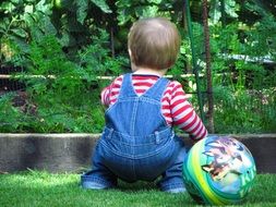 kid play explore football ball