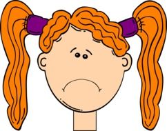 clipart of head of red girl