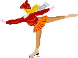 Skating girl clipart