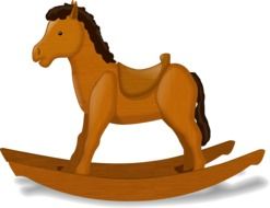 rocking horse as decorative furniture in the illustration