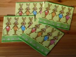 bunny easter napkins