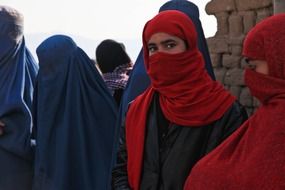 afghan girl in burqa