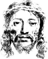 conceptual image of the face of jesus