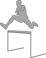runner jumper silhouette drawing